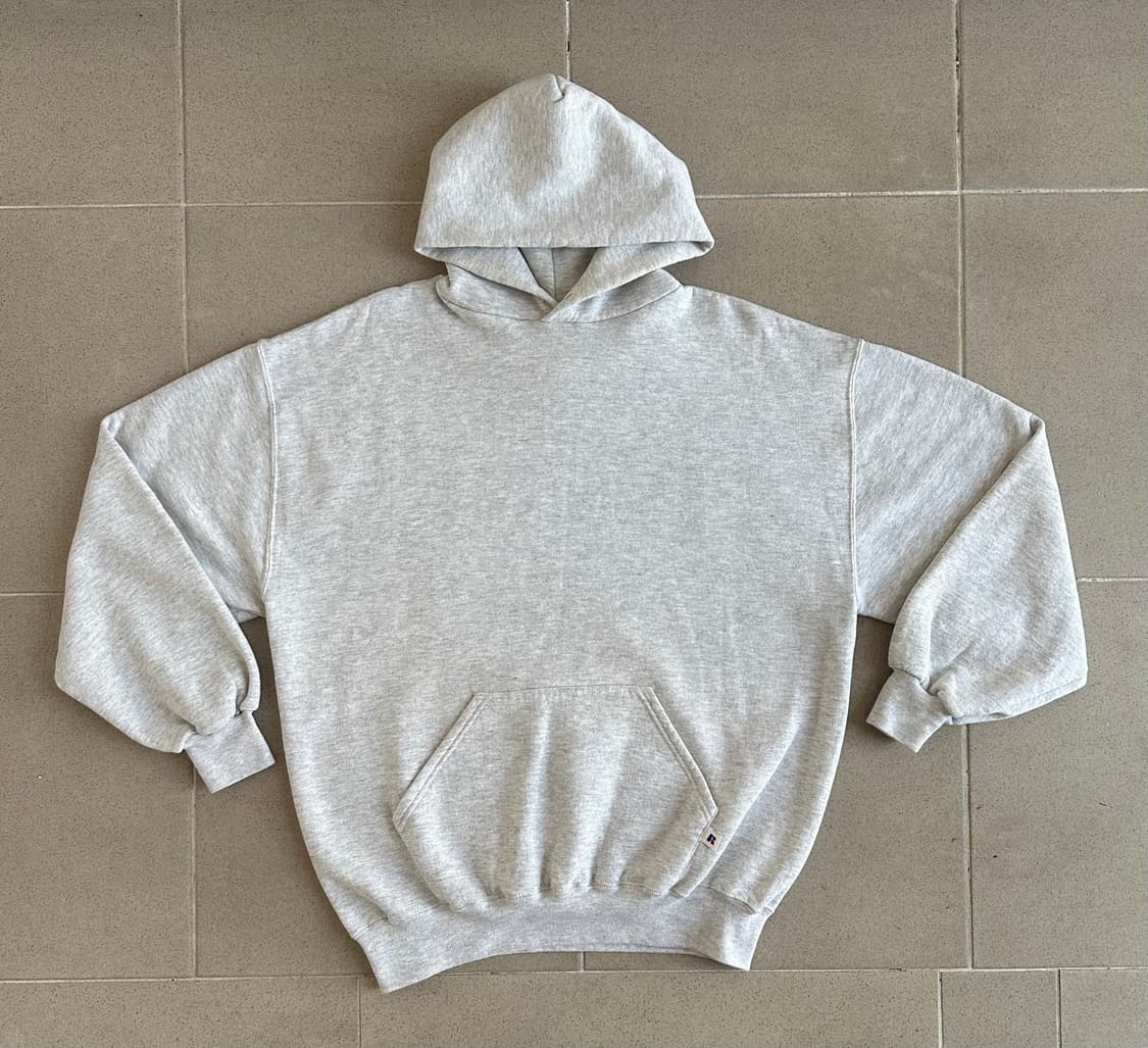 90s 빈티지 러셀 후드 밝은그레이 XL USA 상품이미지1
