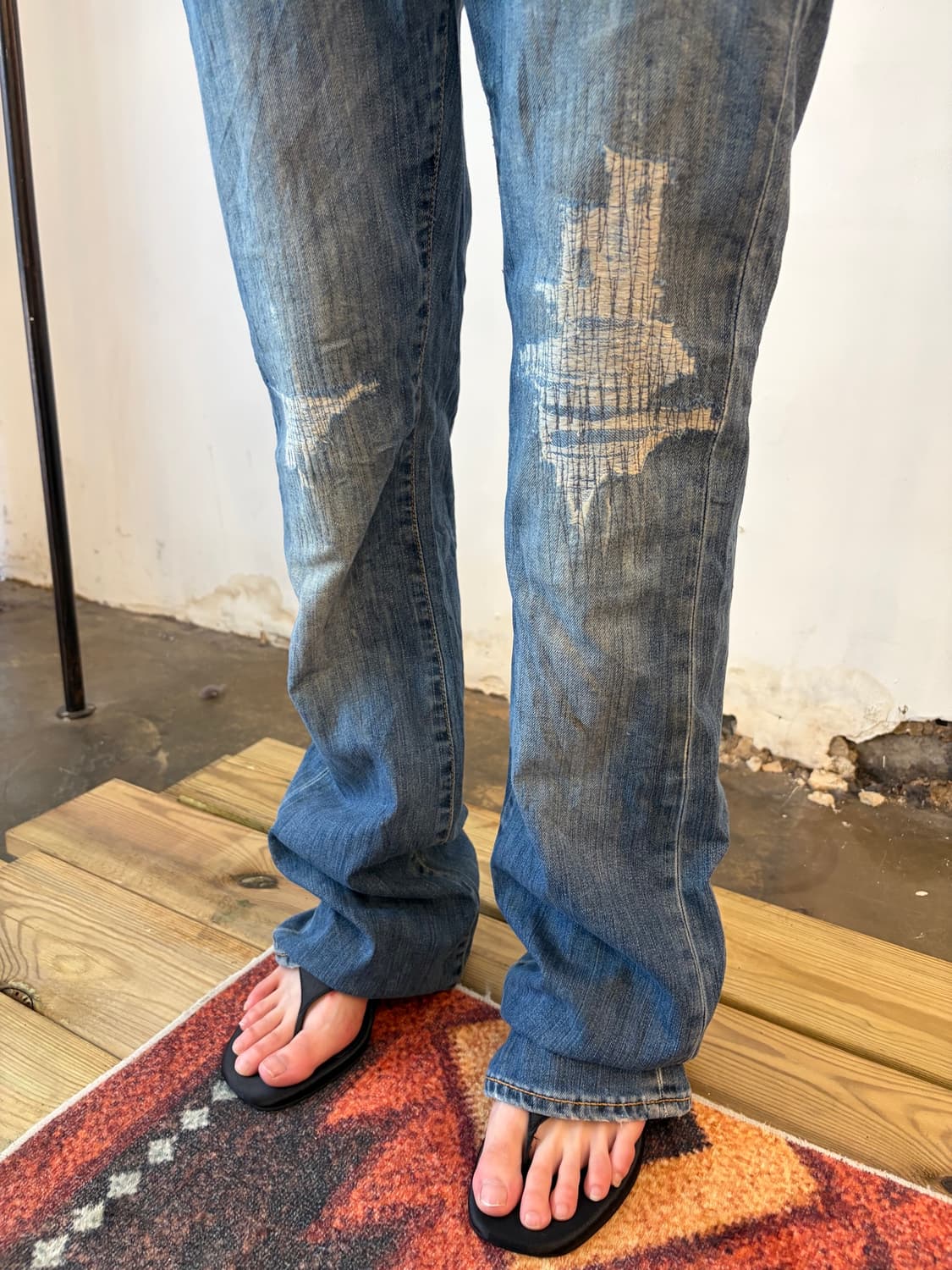 Levi’s 527 부츠컷 데님 팬츠 | 디스트레스드 워싱 상품이미지5