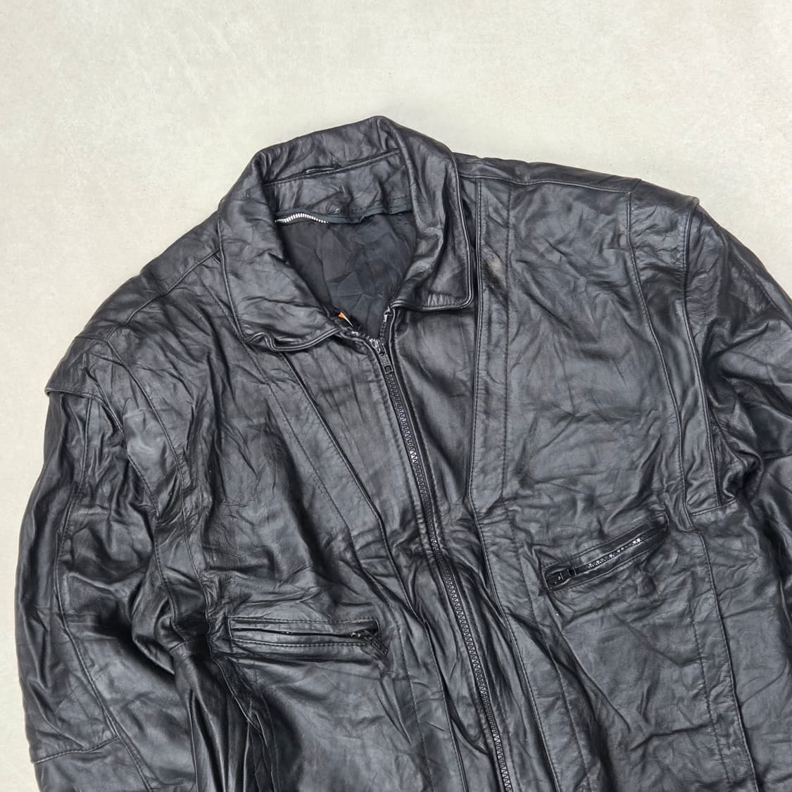 빈티지 레더 봄버자켓 s09176 상품이미지3