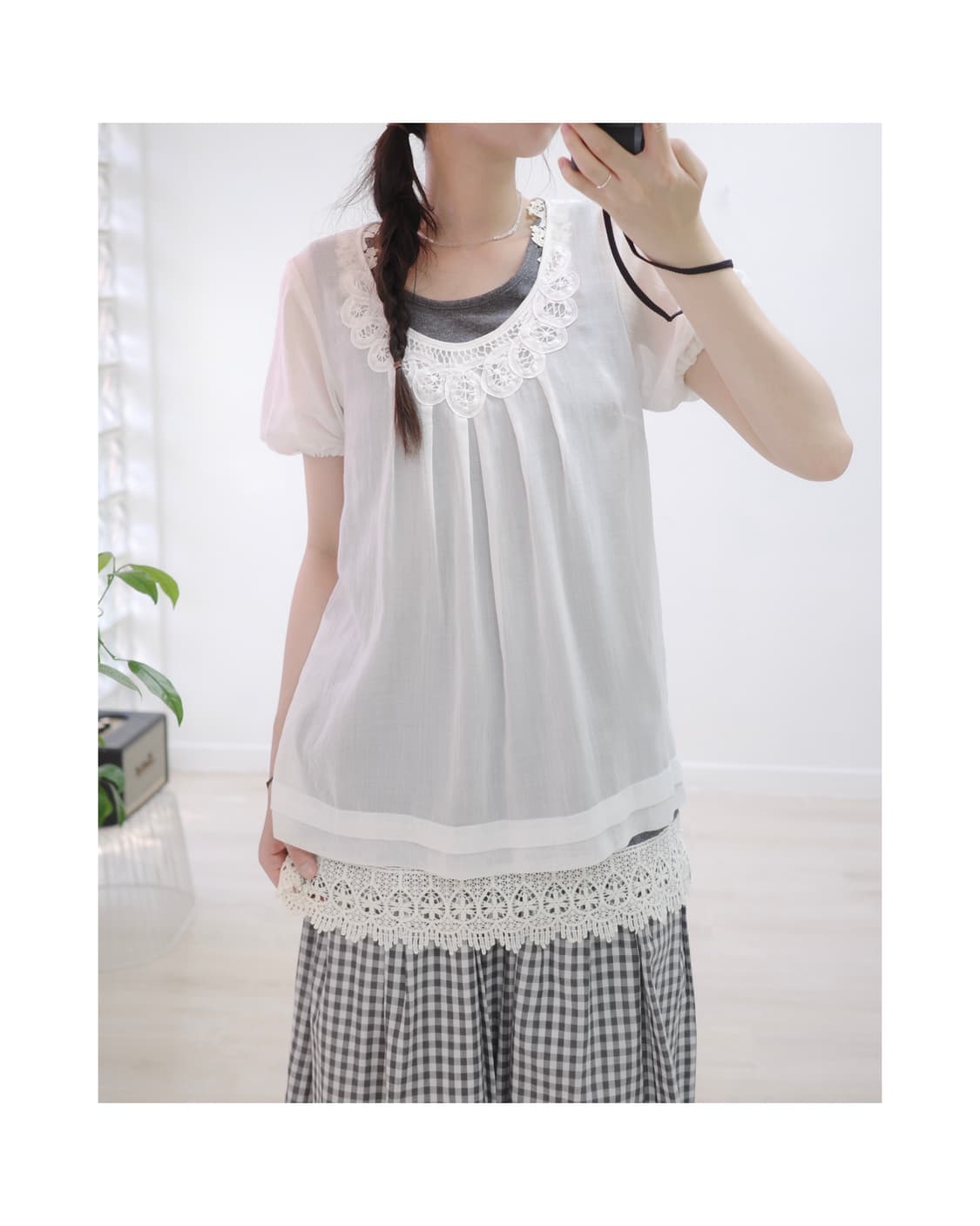Grey lace sleeveless 상품이미지8