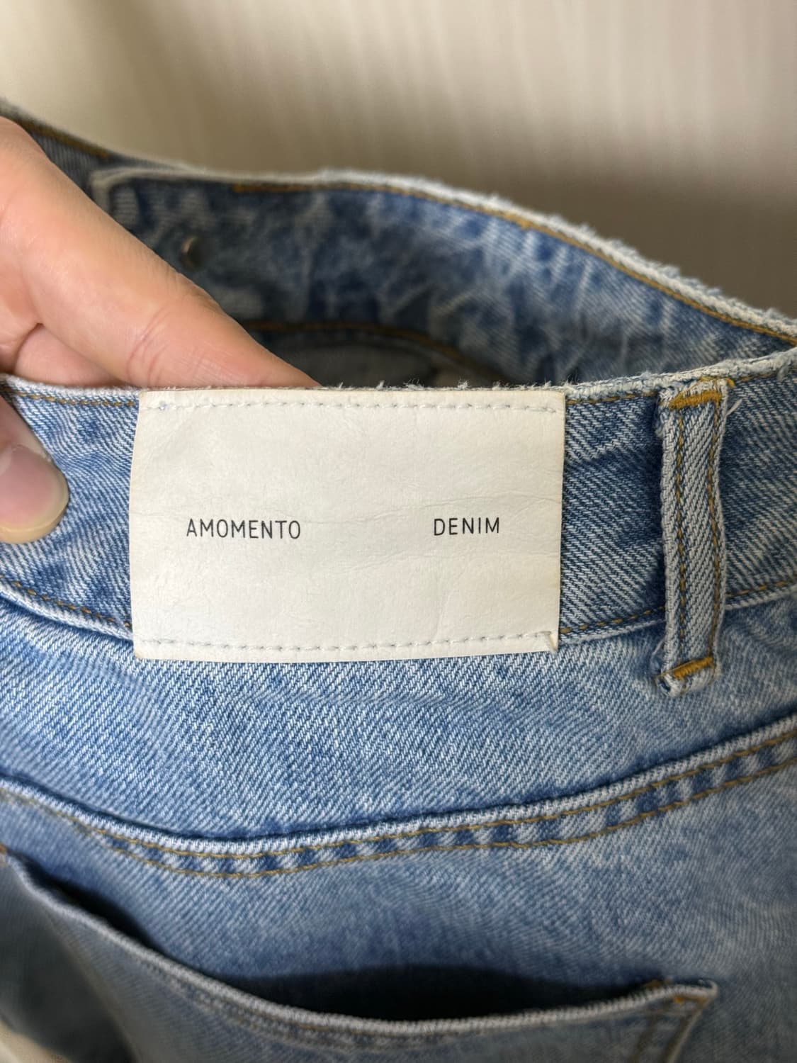 amomento-recycled cotton denim rightblue 상품이미지5