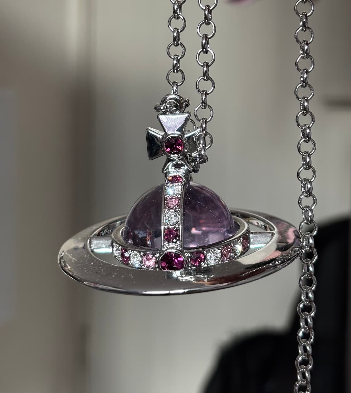 비비안웨스트우드 자이언트 orb 목걸이 퍼플 상품이미지1