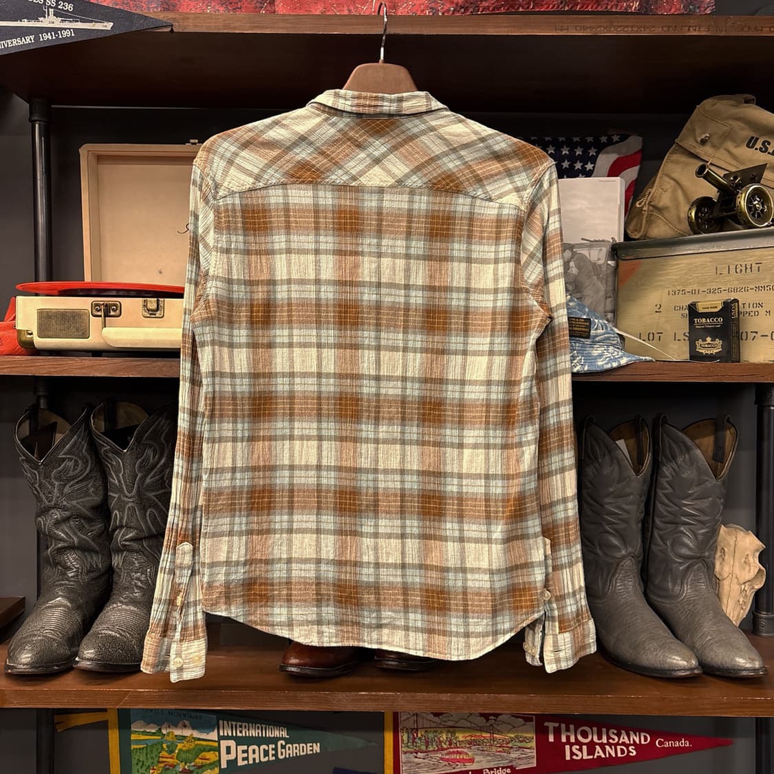 파타고니아 오가닉코튼 페이드 타탄체크 린넨 워크셔츠 N1018 상품이미지2