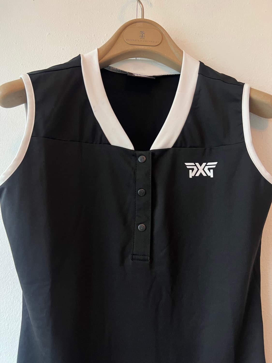 PXG 여성 블랙 골프티셔츠 민소매티셔츠 상품이미지1