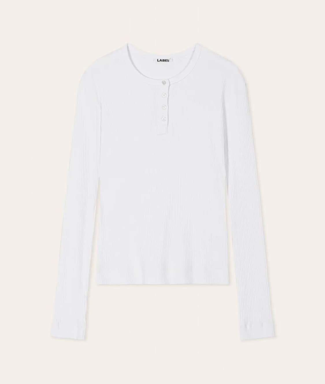 라벨아카이브 헨리넥 Amuel henley shirt white 상품이미지1