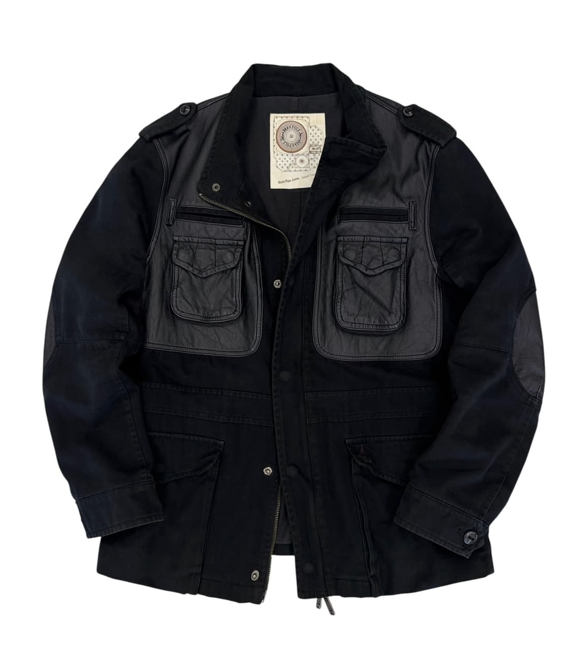 빈폴 코튼 소가죽자켓 블랙 (XL) 상품이미지1