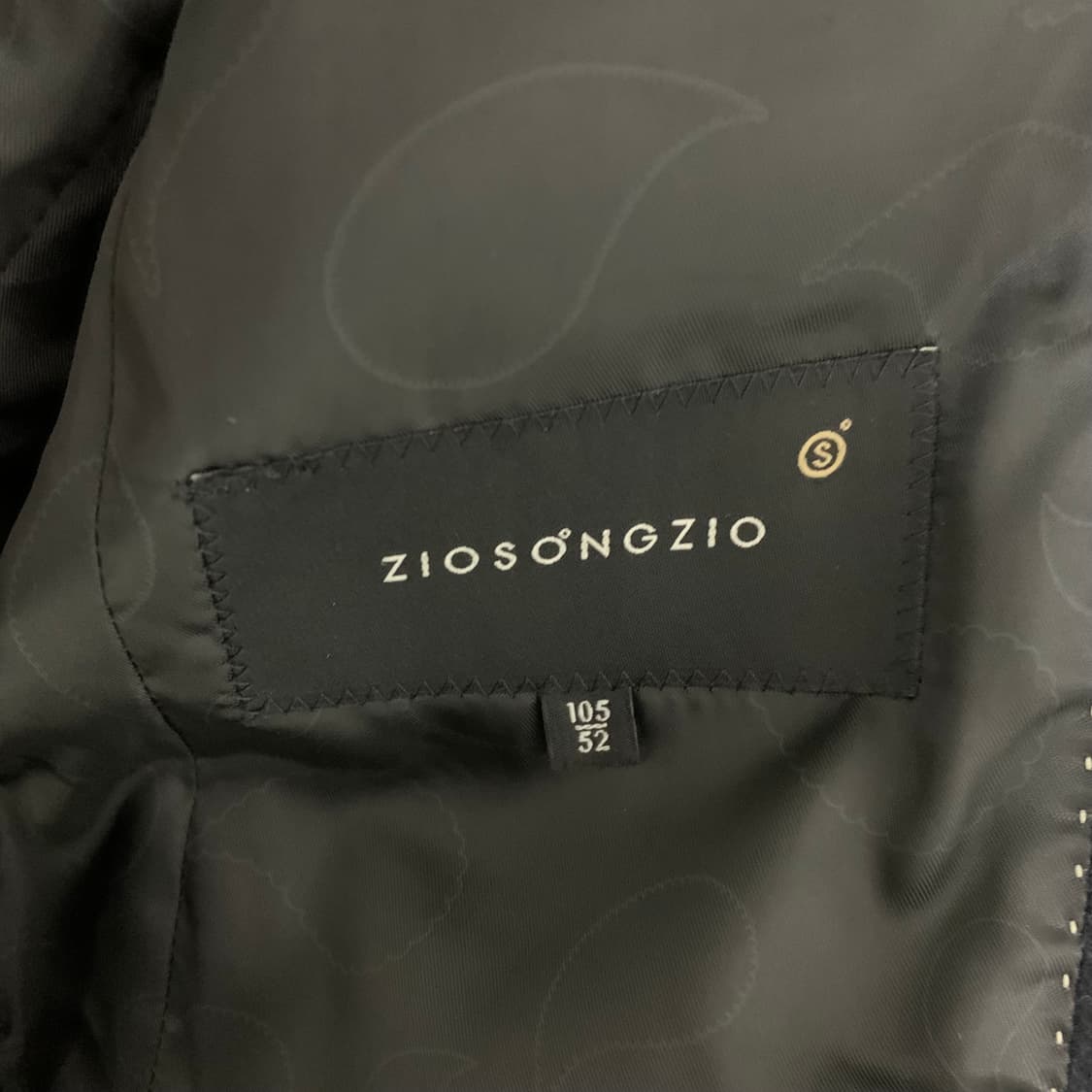 지오송지오 빈티지 남성 하프 코트 자켓 네이비 105 상품이미지8