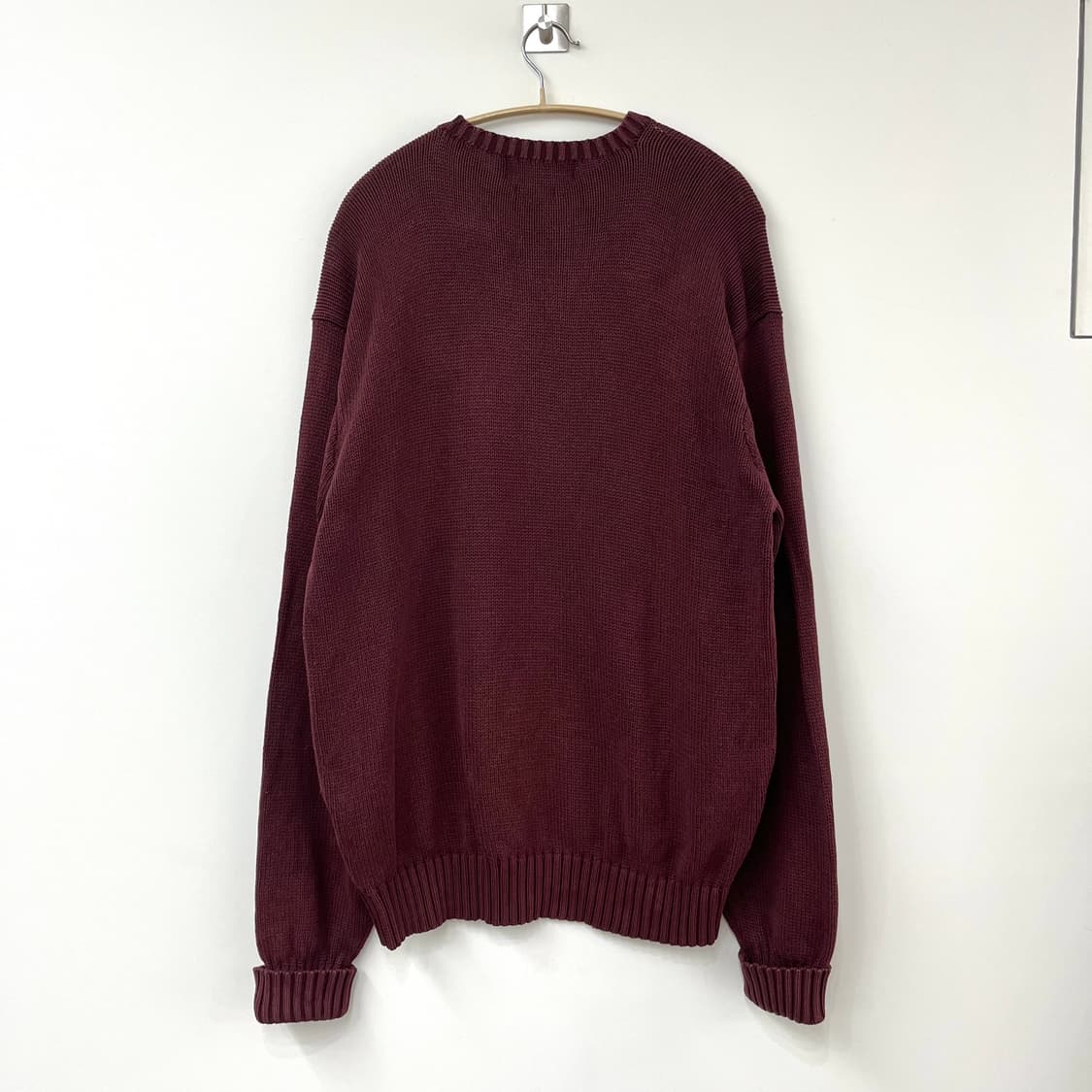 폴로 랄프로렌 네이비 포니 버건디 코튼 니트 상품이미지3