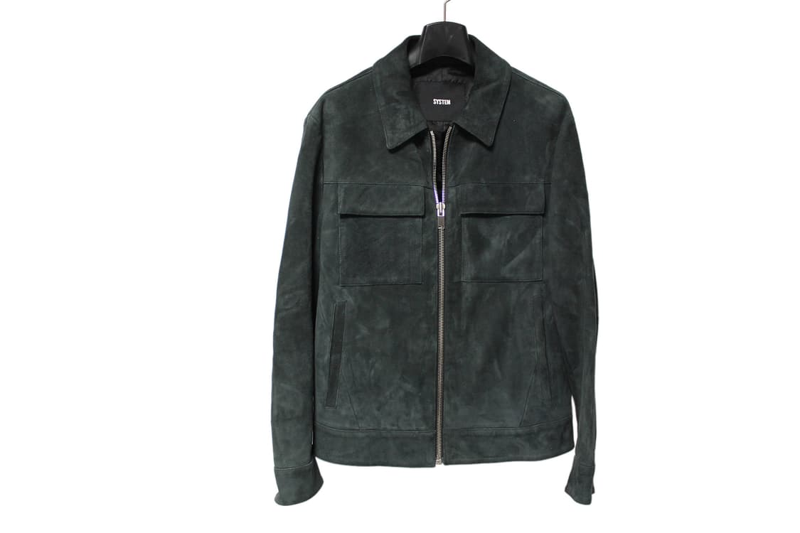 SYSTEM 시스템옴므 고트스킨 크롭 스웨이드 트러커 자켓 상품이미지1