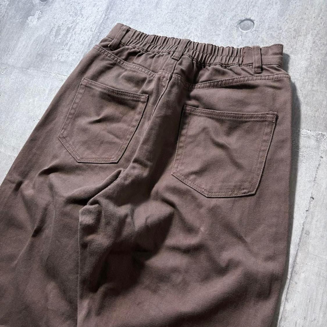 빈티지 00s 브라운 와이드 하프팬츠 7부 팬츠 상품이미지7