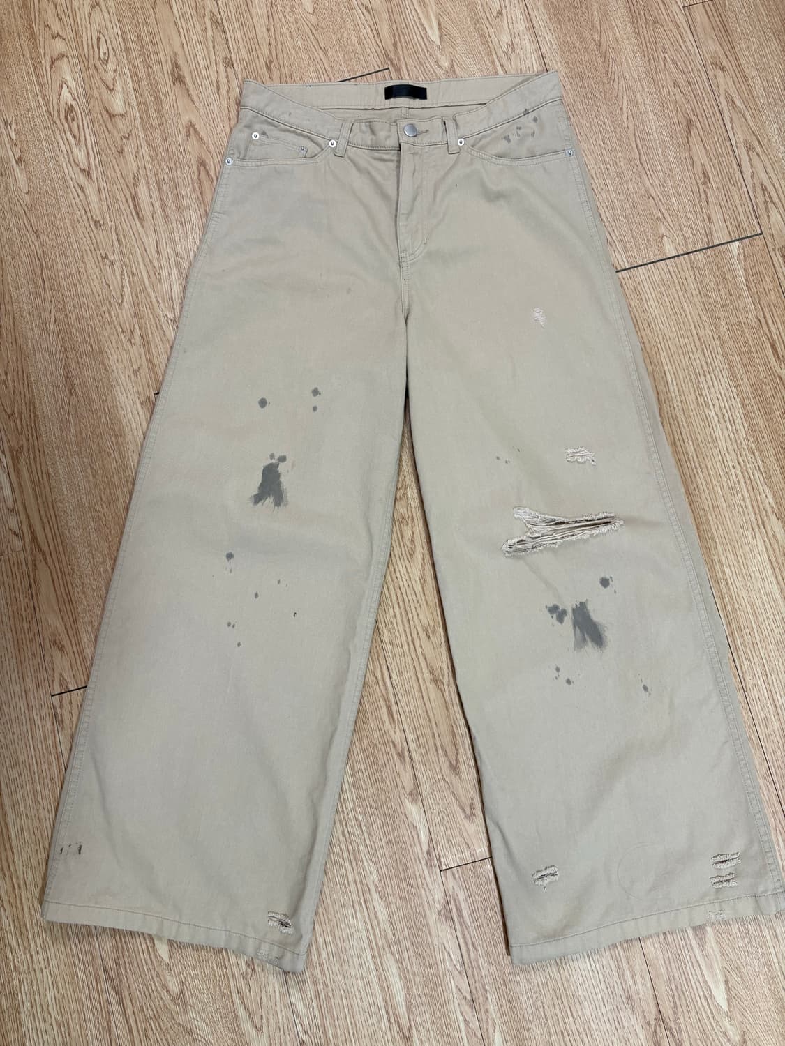 무명 moomyung WIDE DENIM (Beige) L사이즈 상품이미지1