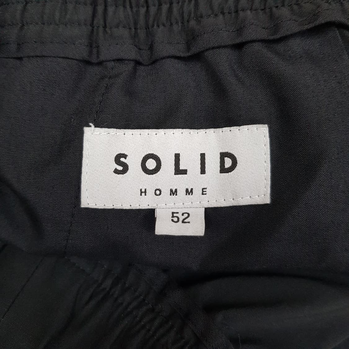 솔리드옴므 SOLID HOMME 코튼 혼방 밴딩 배기핏 팬츠  52사이즈 상품이미지5