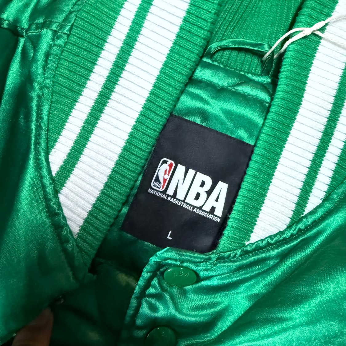 NBA 셀틱스 레터링 새틴 바시티 자켓 L 상품이미지5
