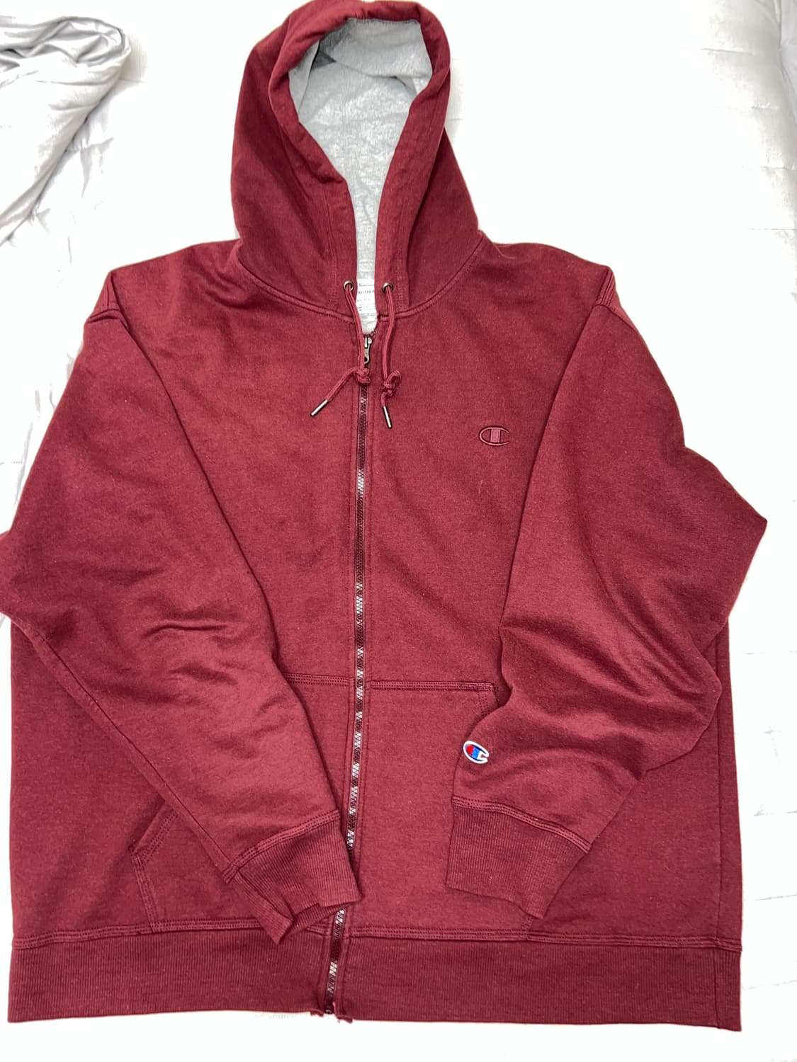 챔피온 풀집업 후드티 버건디 xxl 상품이미지1