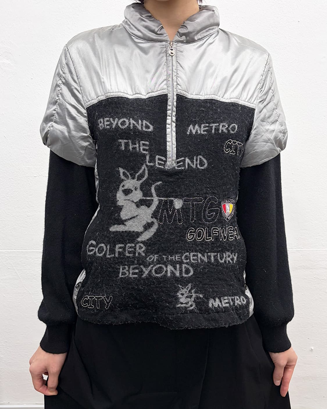 메트로시티 메탈릭 하이브리드 니트 풀오버 상품이미지4