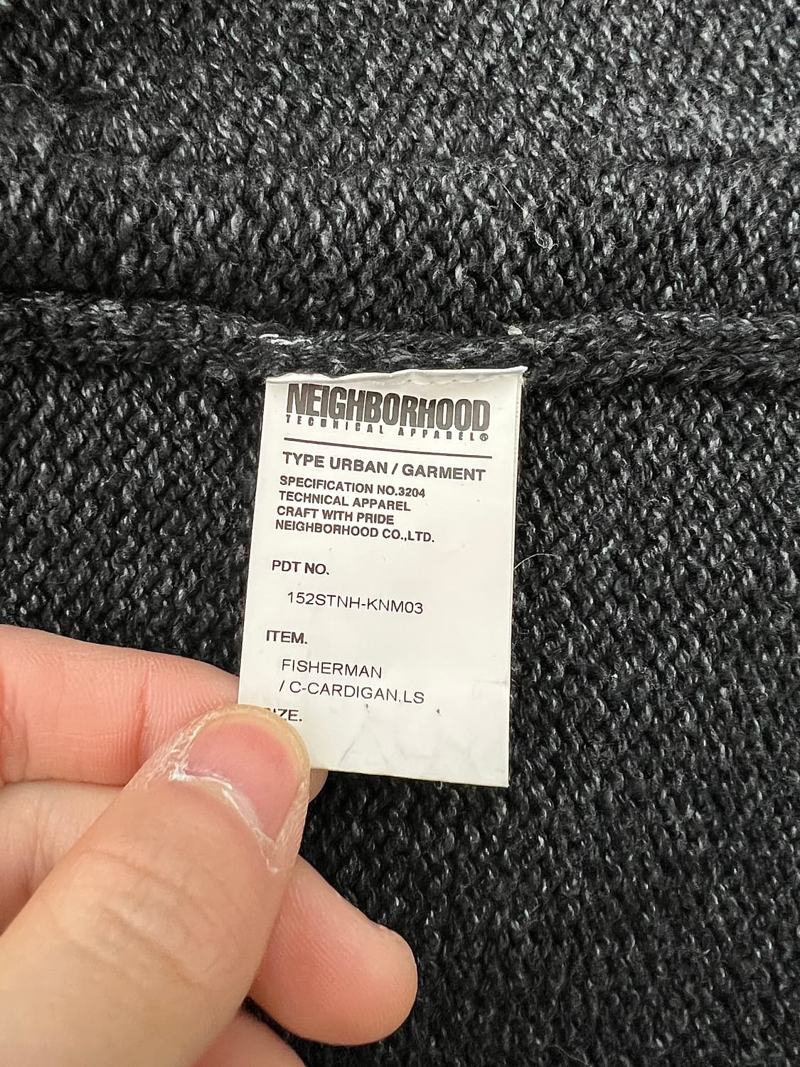 네이버후드 인디고 다이 노카라 니트 집업 자켓 상품이미지8