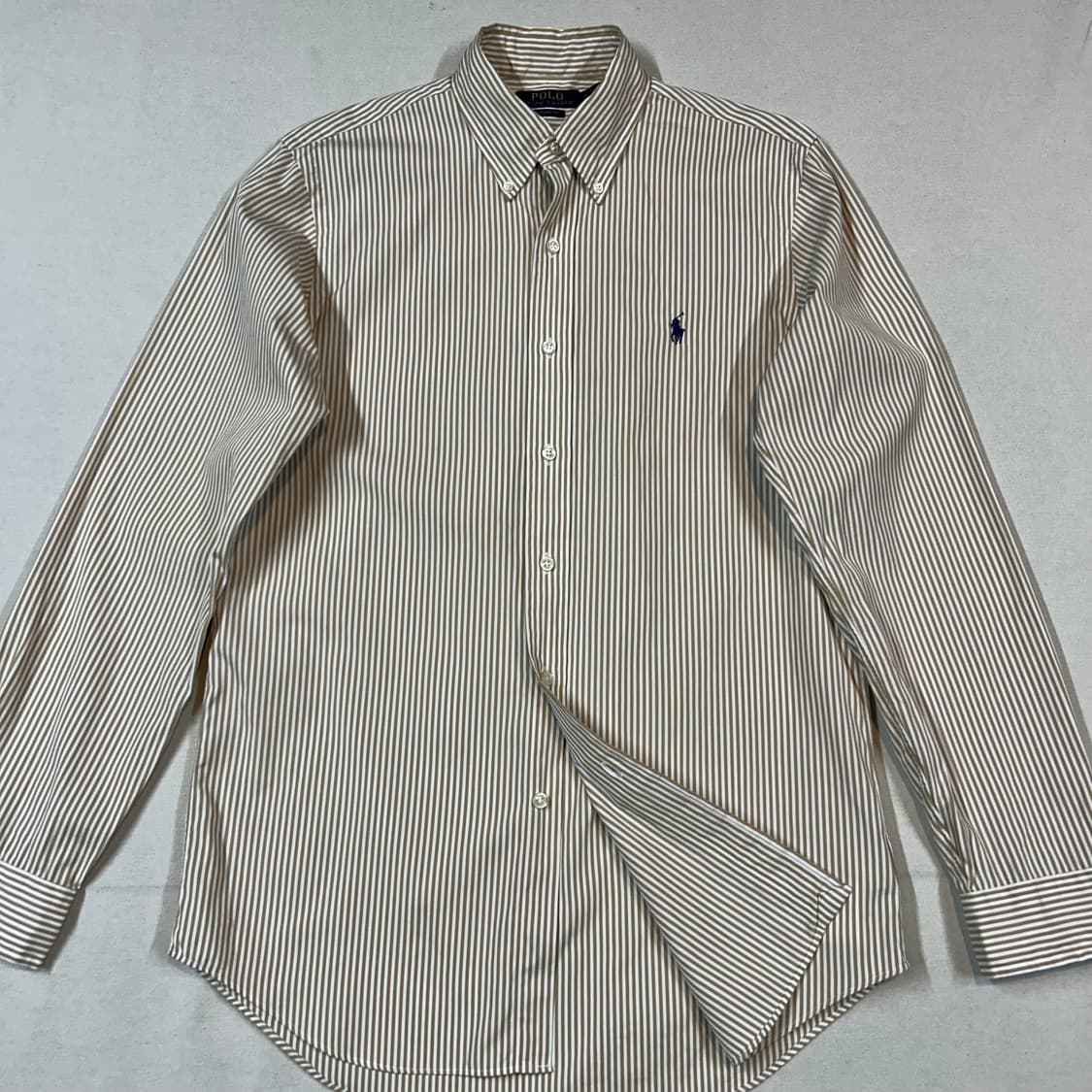 S) 폴로 랄프로렌 클래식핏 스트라이프 셔츠 큐알탭 신형 상품이미지2