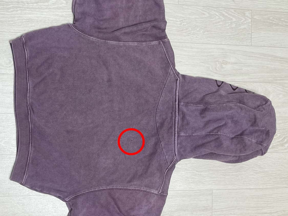 (W) 미스치프 사이드 버튼 업 크롭 후드 워시드 레드 브라운 상품이미지3