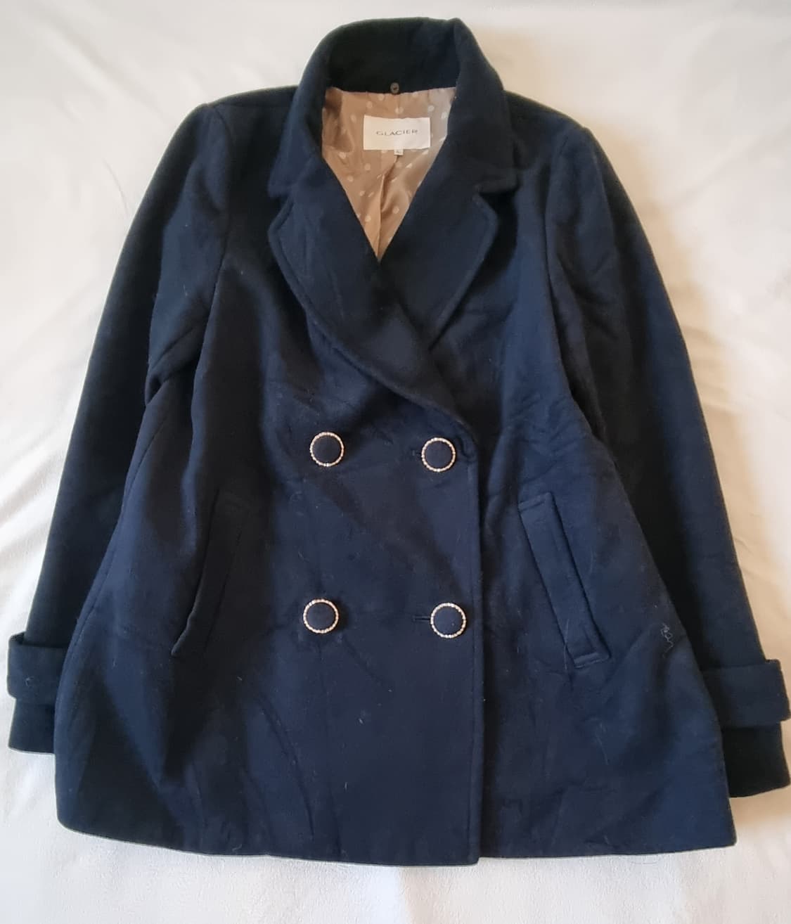 빈티지 모리걸 하구미 갸루 네이비 코트 상품이미지1