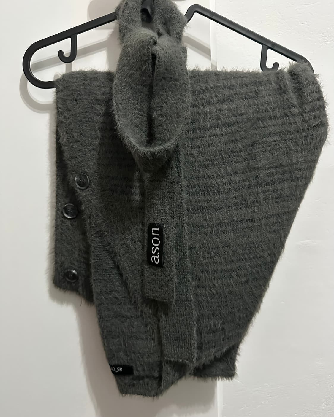 ASON LUCA TIE CARDIGAN CHARCOAL 상품이미지6