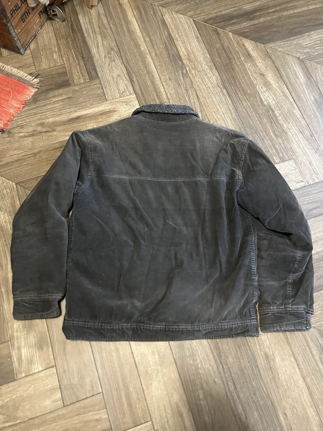 90s 스투시 코듀로이 셰르파 트러커 자켓 블랙 상품이미지9