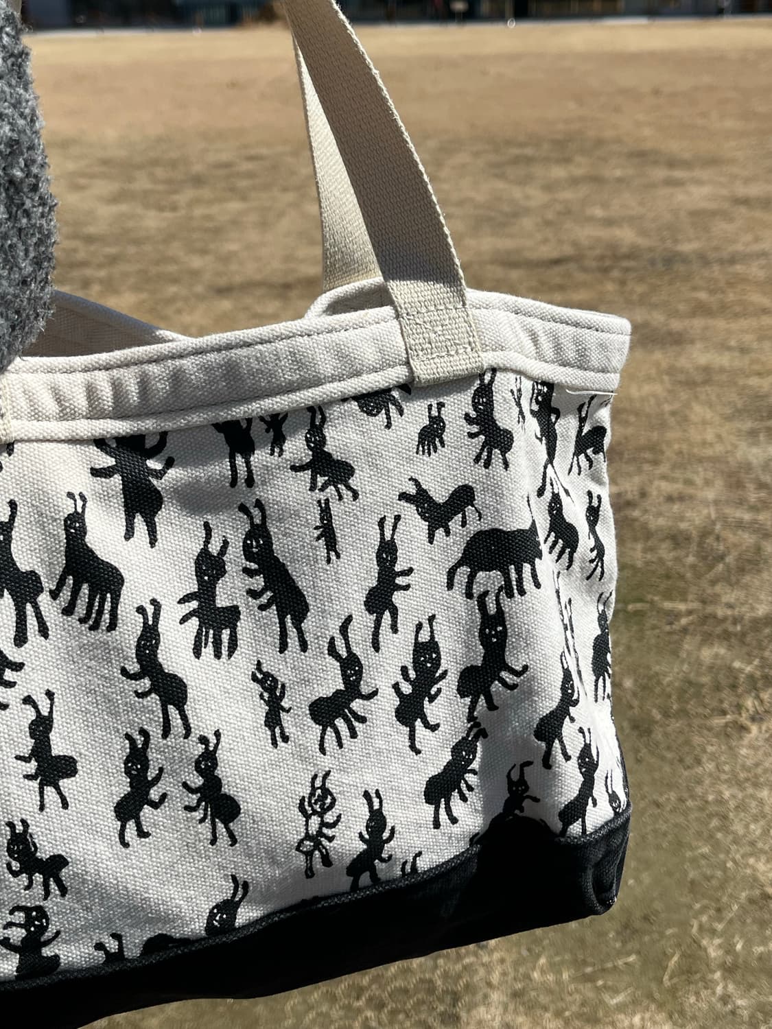 네넷 개미패턴 캔버스 토트백 🐜 상품이미지2