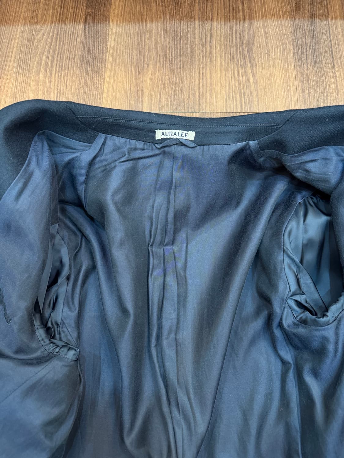 [5] 오라리 울 하프코트 자켓 다크네이비 (착샷0) 상품이미지3