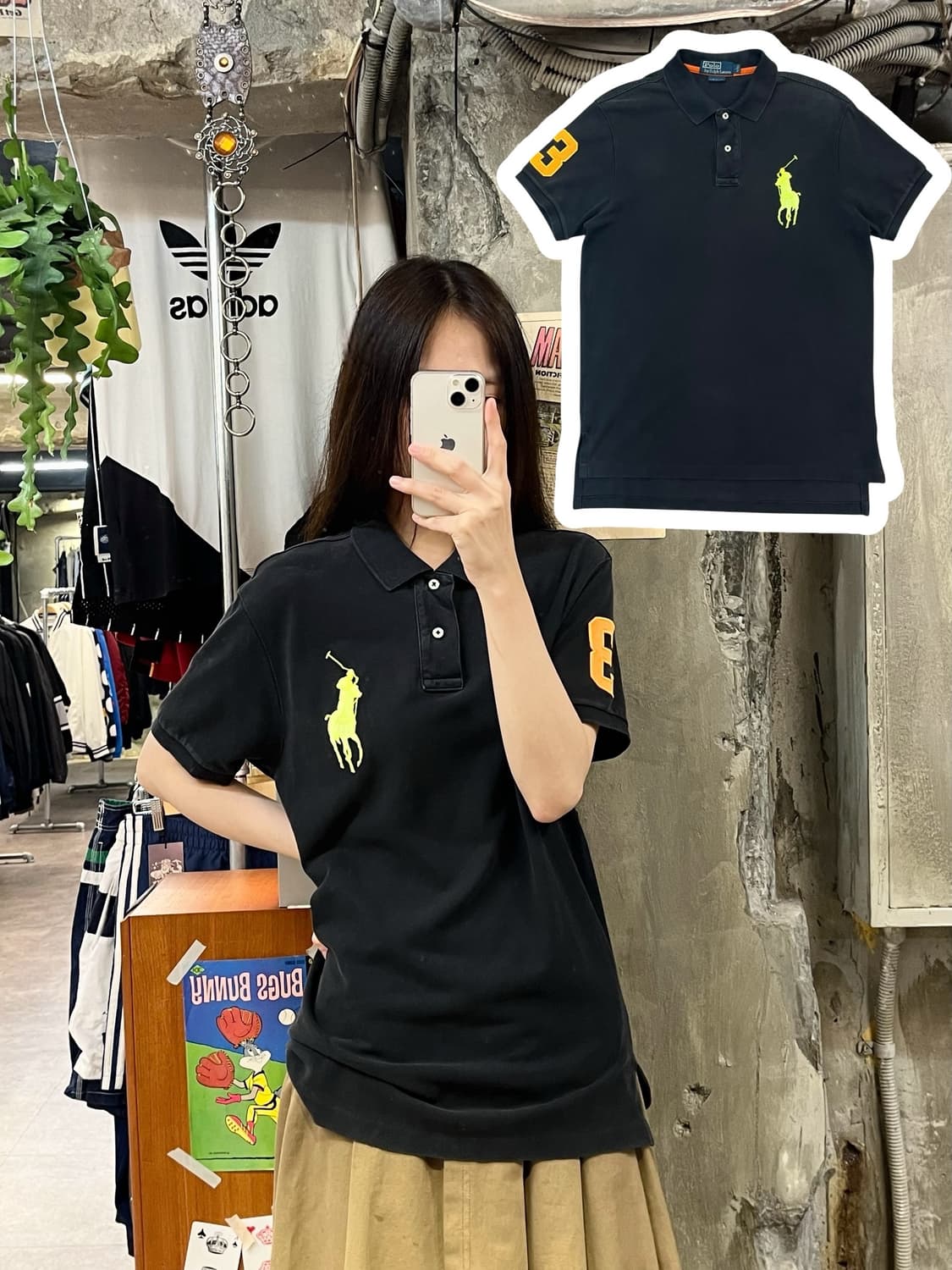 폴로 랄프로렌 반팔 카라티 블랙 L #csz434 상품이미지1