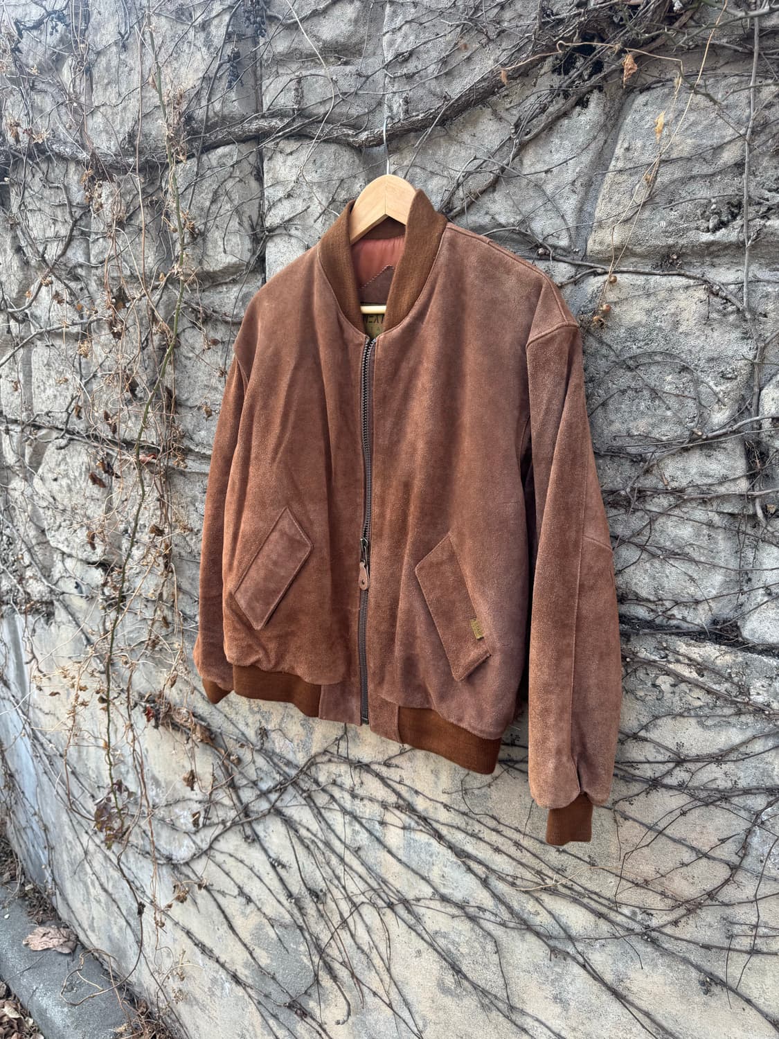 90s 일본 빈티지 국내생산 소가죽 스웨이드 레더 가죽 자켓 상품이미지3