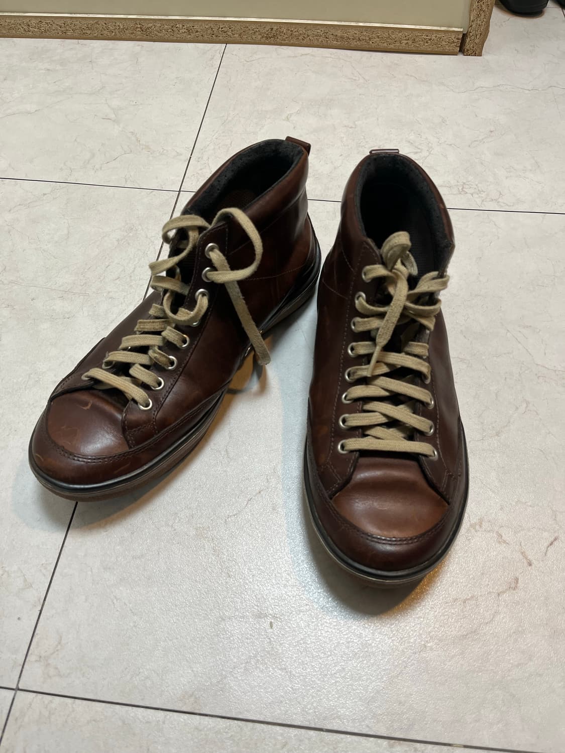 캠퍼 브라운 레더 부츠 42 상품이미지3