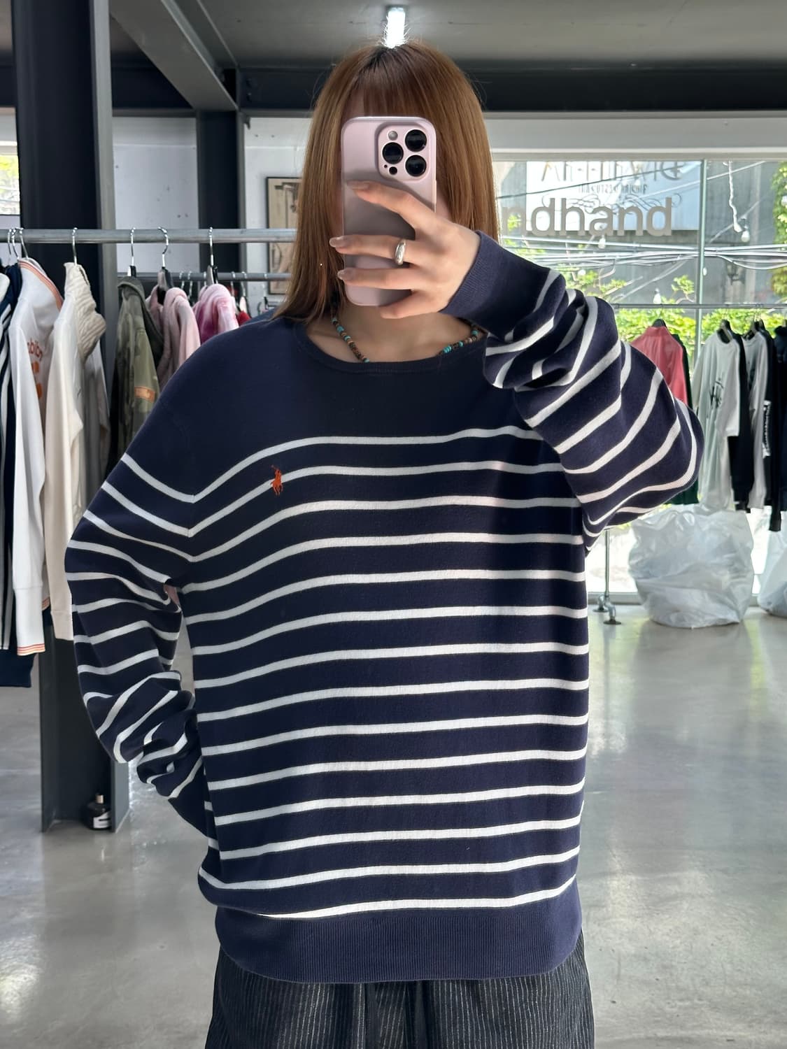 폴로랄프로렌 피마코튼 스트라이프 니트 상품이미지2