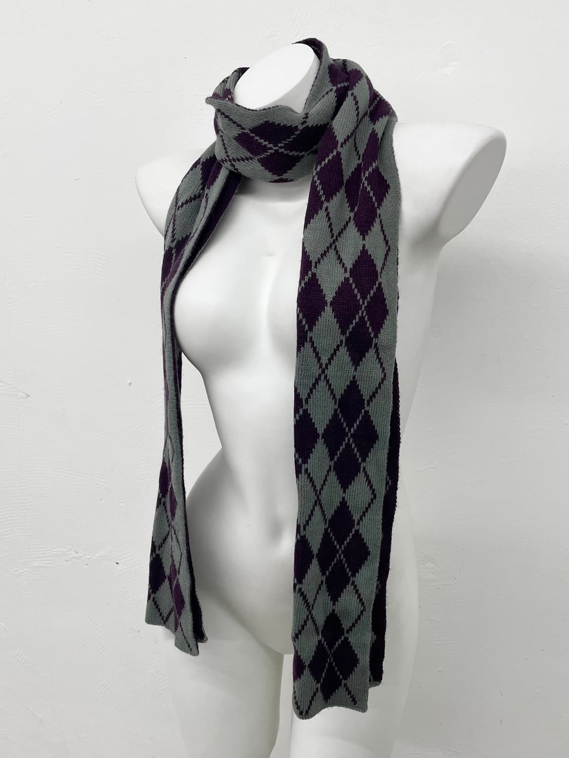 아가일 니트 머플러 상품이미지1