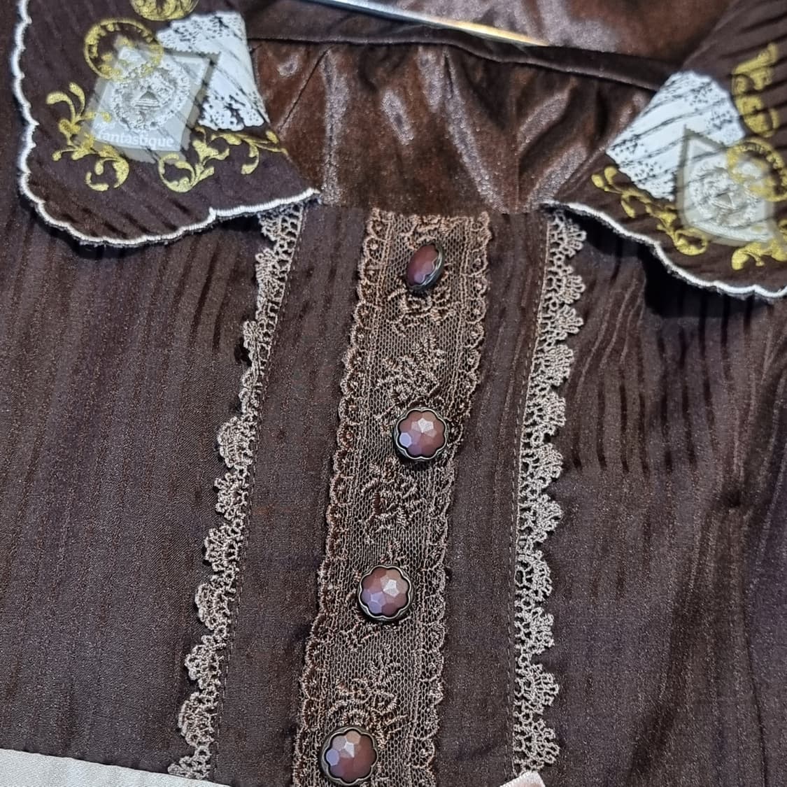 axes femme(엑시즈팜) 초코브라운 레이스 원피스 상품이미지7