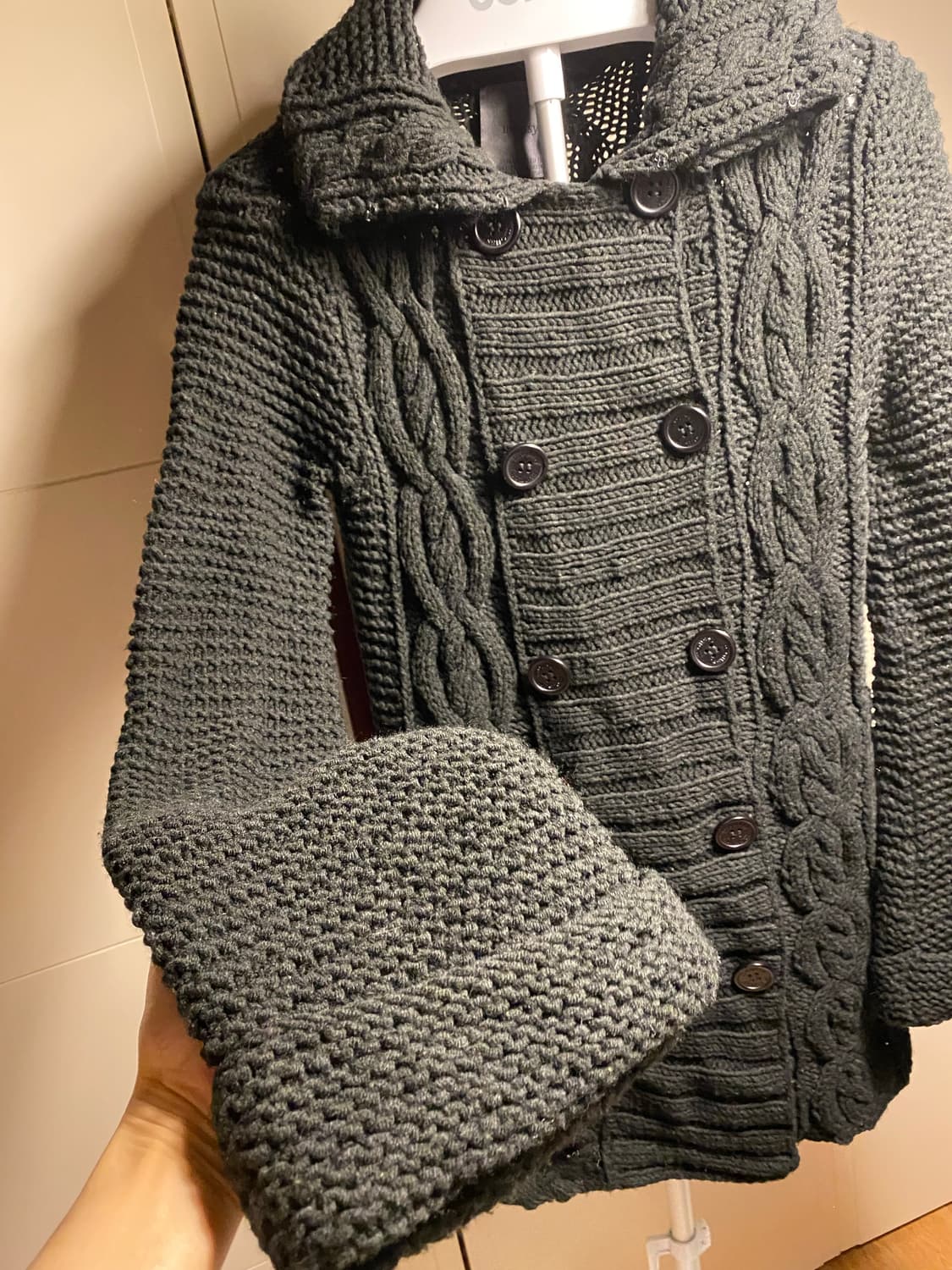 MOUSSY 케이블 니트 가디건 상품이미지4