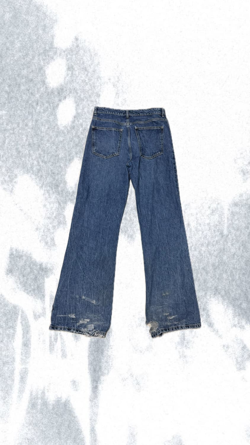 Zara denim long wide pants 상품이미지2