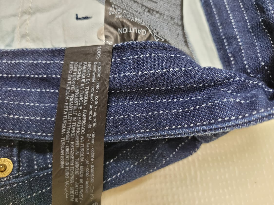 자라 ZARA 남자 스트라이프 청 반바지 34 인디고 상품이미지7