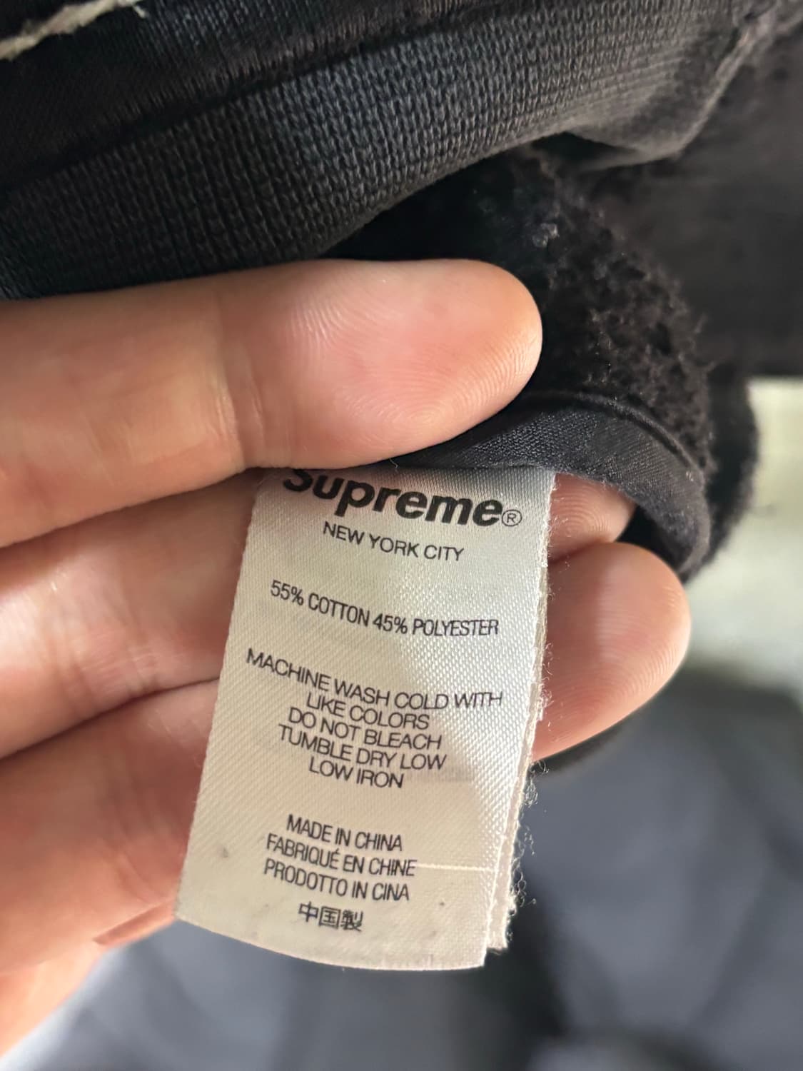 슈프림 x 트루 릴리전 집업 후드 스웨트셔츠 블랙 - 21FW 상품이미지6