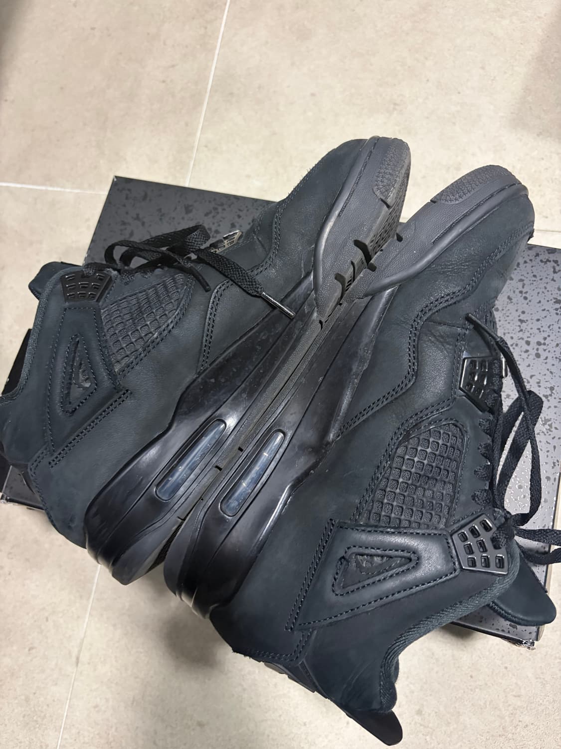 나이키 에어 조던 4 레트로 M - 블랙:라이트 그래파이트:블랙 280 상품이미지3