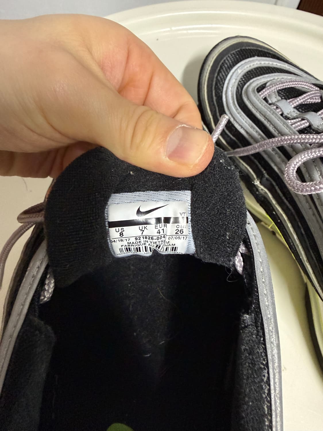 나이키 에어맥스 97 아시아 블랙/회색 260 상품이미지8