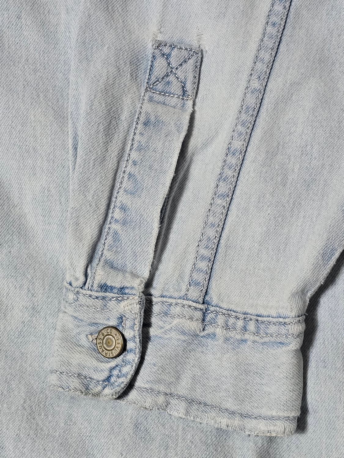 90's Levi's 데님 오버핏 셔츠 M 상품이미지6