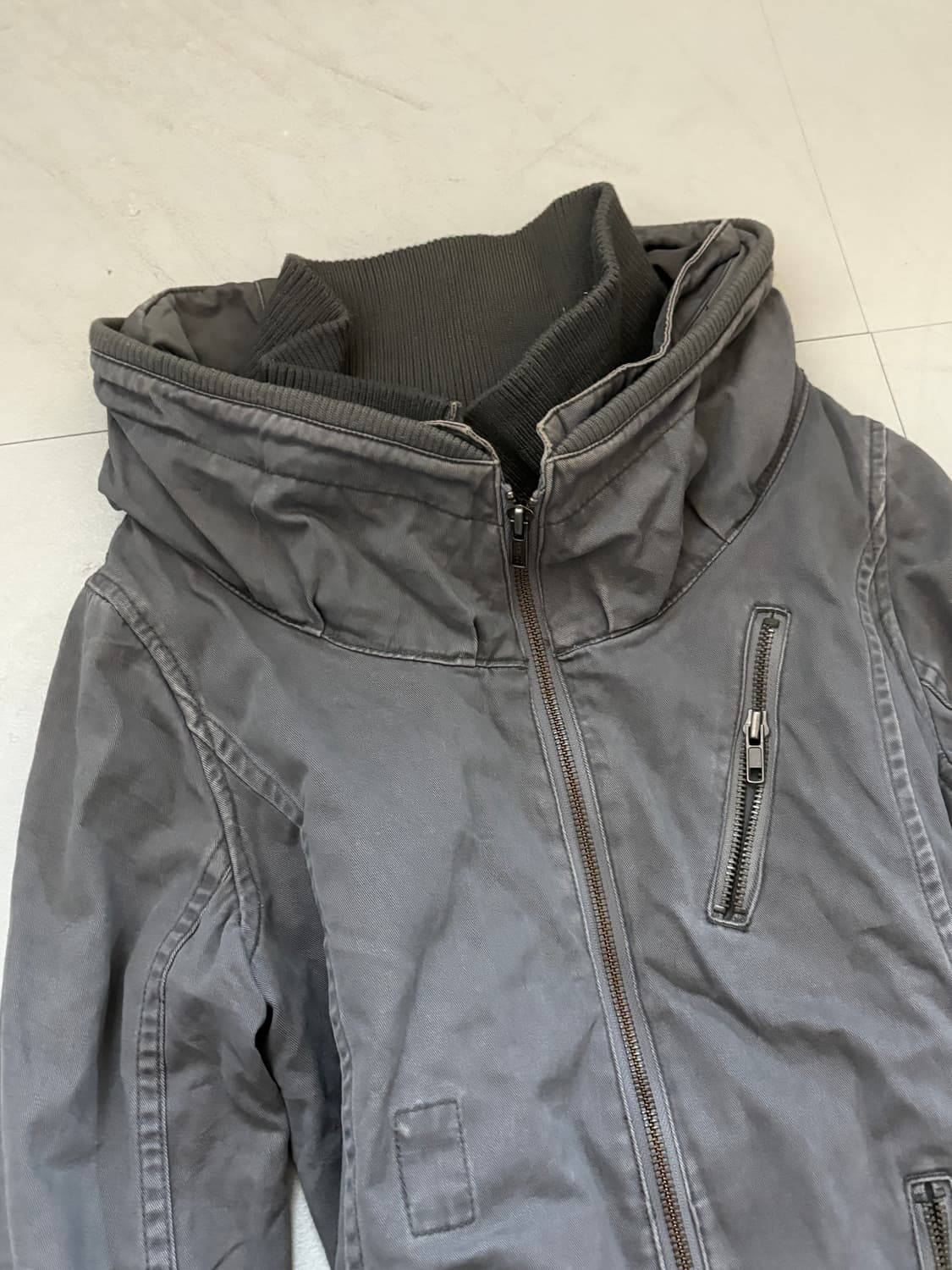 • grey high-neck 2way jacket  상품이미지8