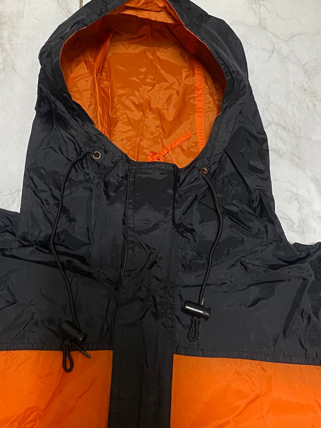 오렌지/블랙 아노락 바람막이 후드 자켓 100~105 상품이미지2