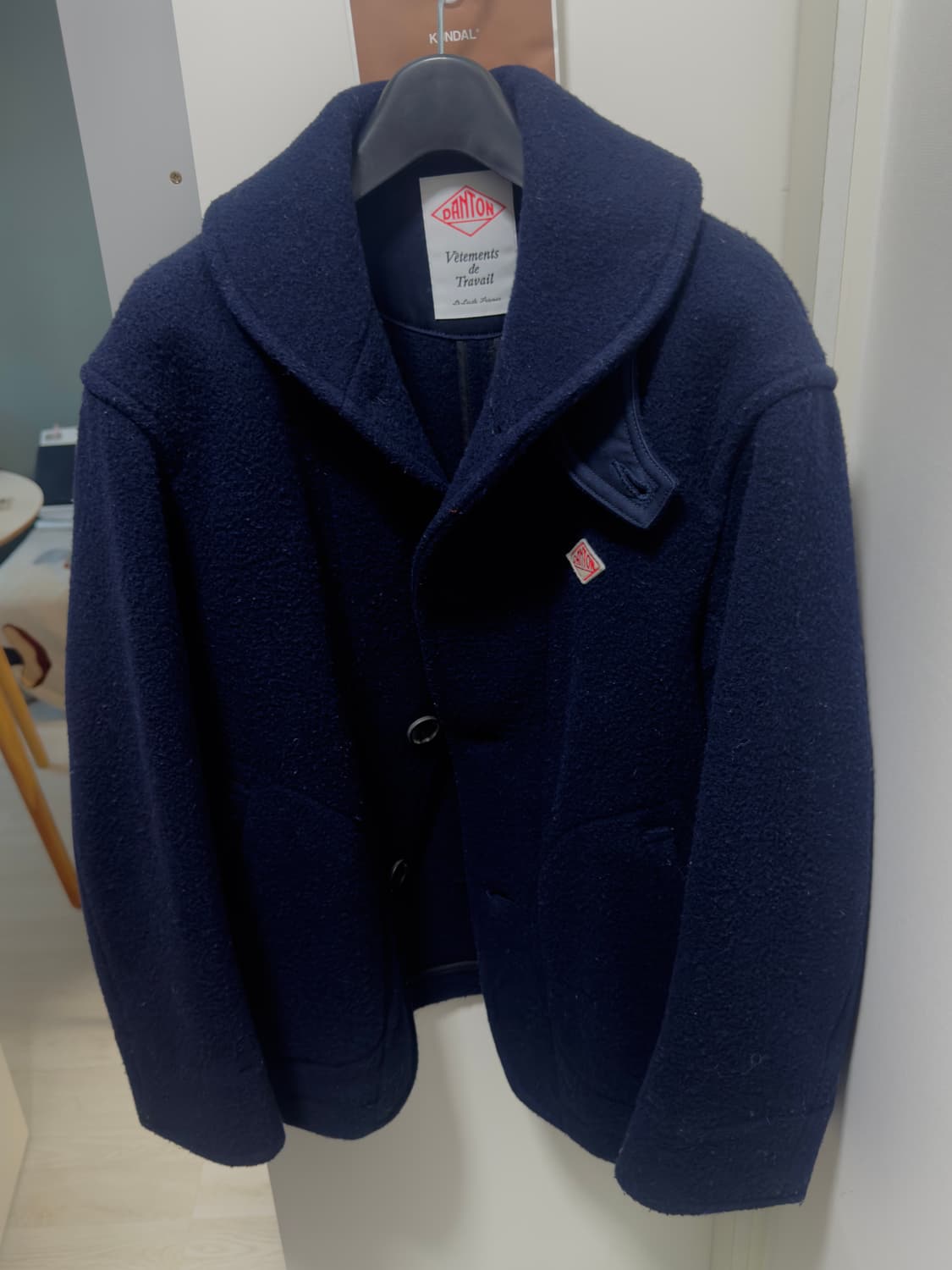 단톤 하프코트 네이비 23fw #DT-A0010WOP 상품이미지2