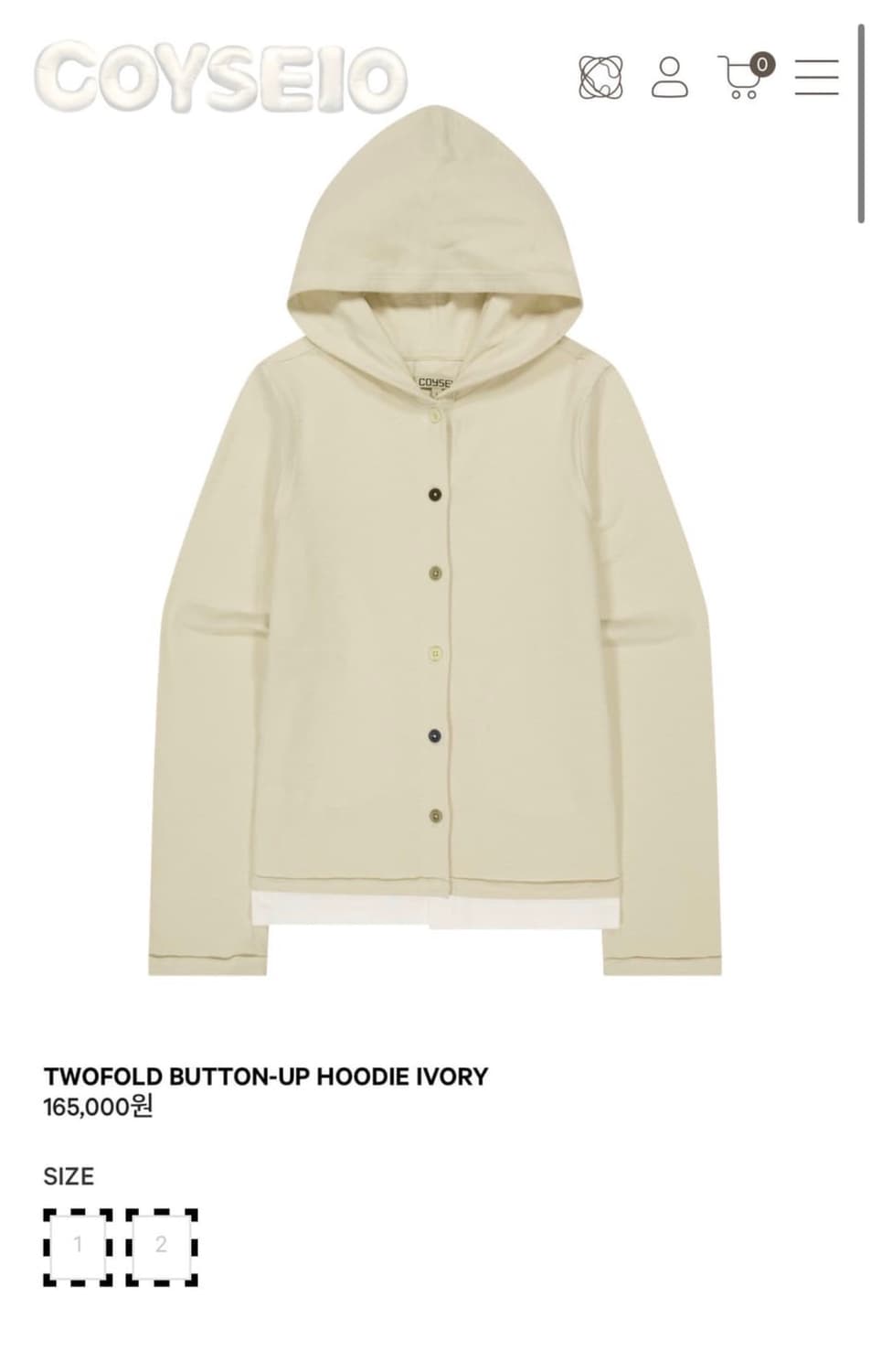 구해요)) 코이세이오 버튼업 후디 상품이미지1