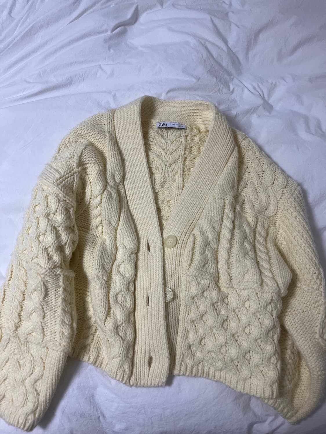 자라 연노랑 가디건 상품이미지1