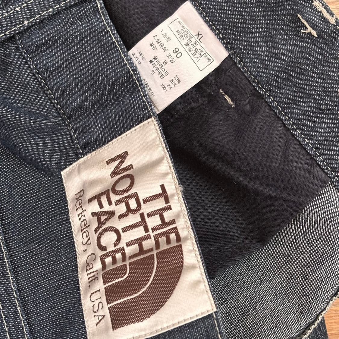 노스페이스 36 캐주얼 반바지 7부 체크 디테일 화이트 라벨 상품이미지8