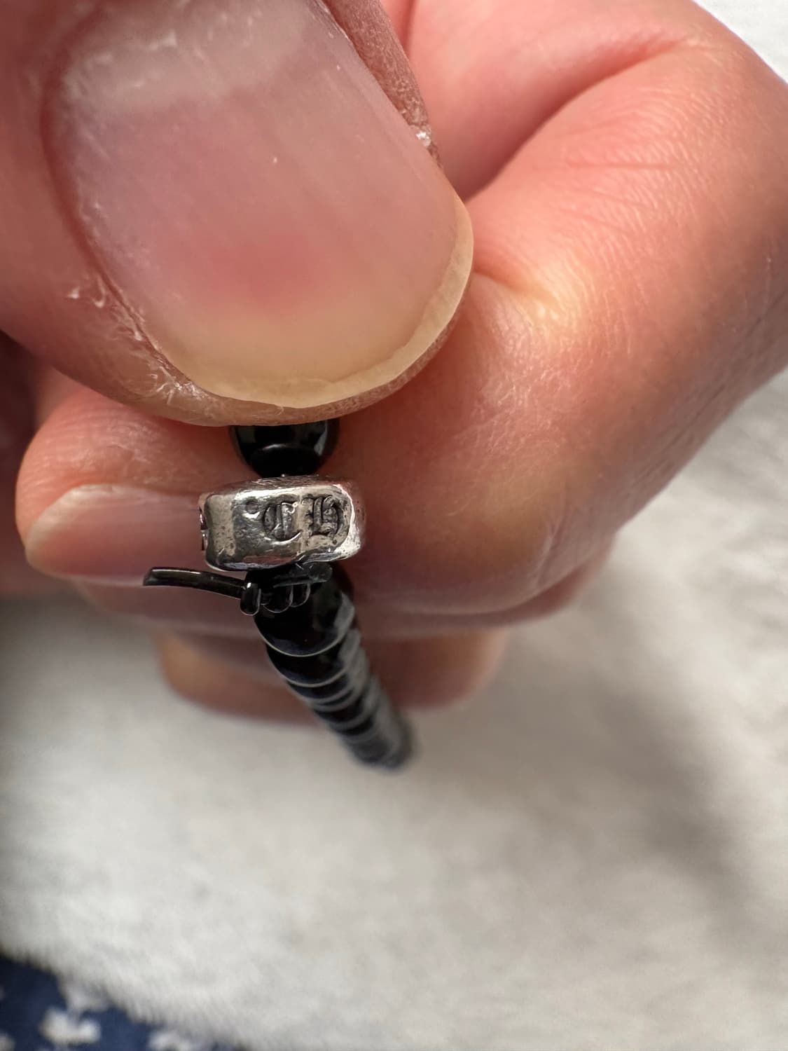 1,크롬하츠 타이니 크로스 ne팔찌 (16센치) ,비즈 4mm 팔찌 상품이미지9