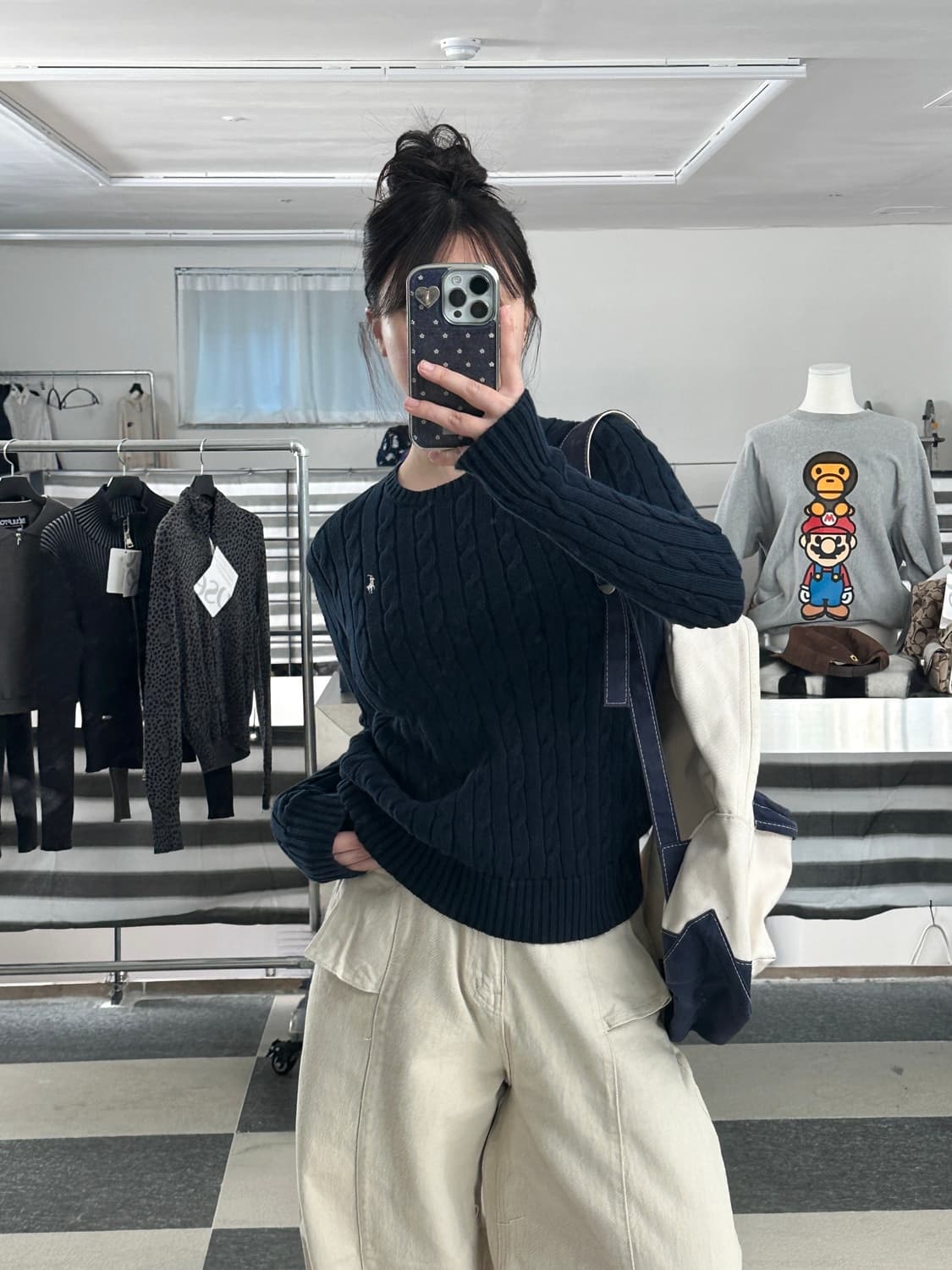 폴로 랄프로렌 네이비 케이블 니트  상품이미지2