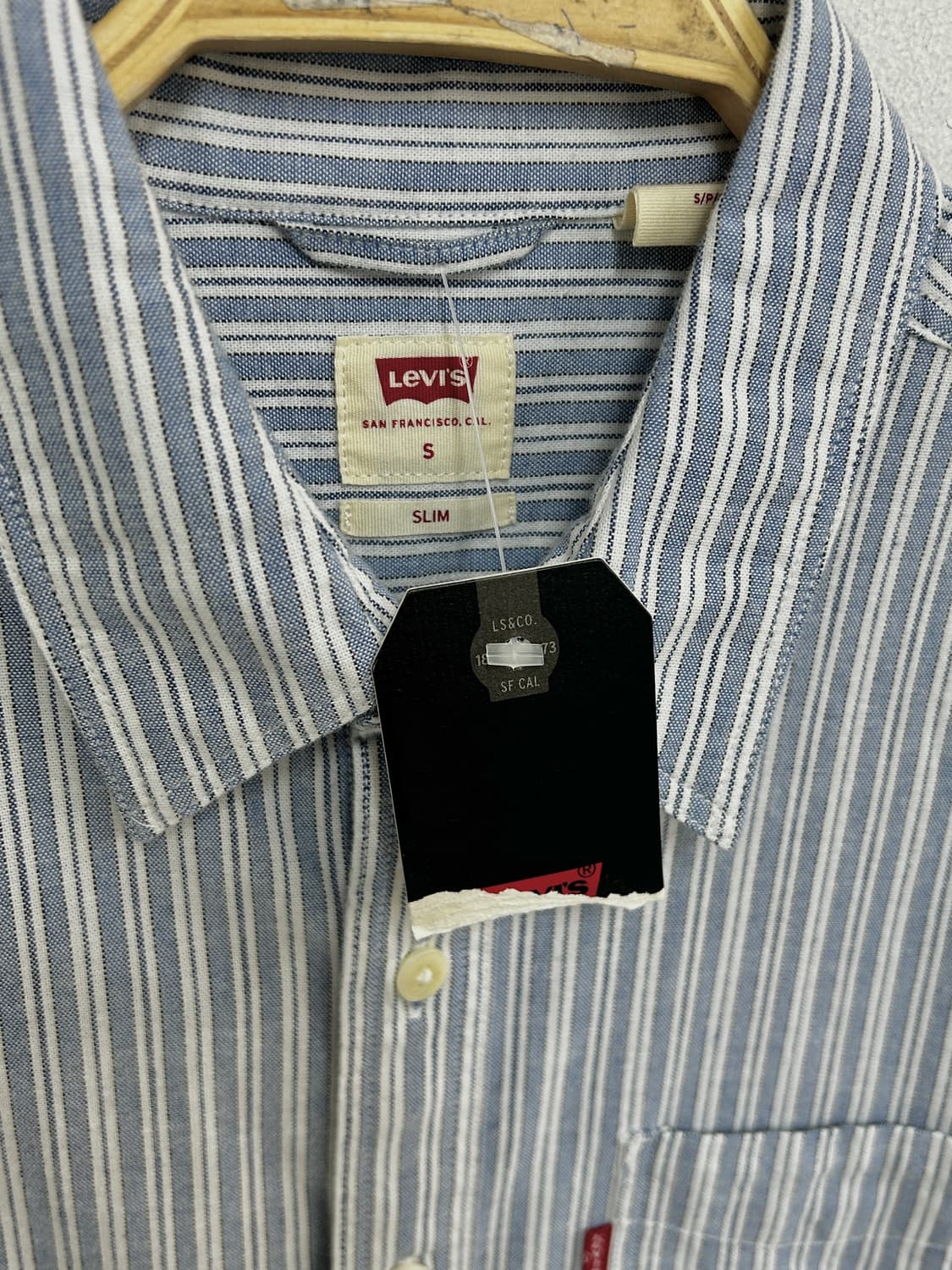 택부착 새상품 / 리바이스 스트라이프 셔츠 상품이미지5