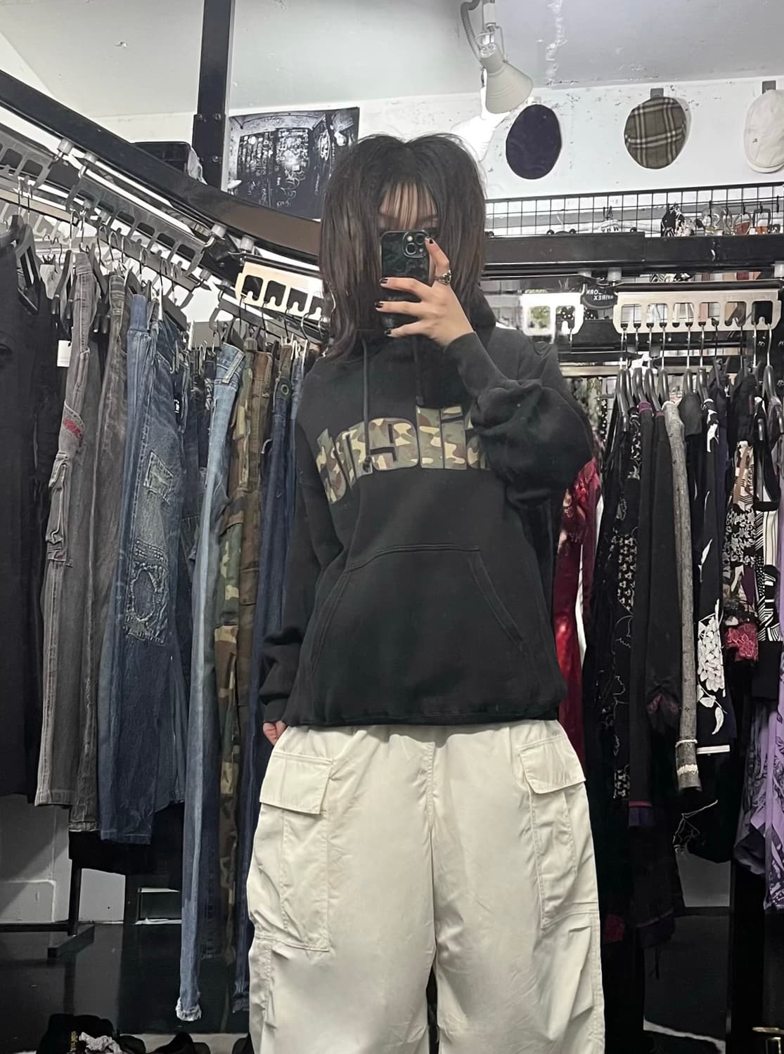 카모프린팅 오버핏 후드티 상품이미지1